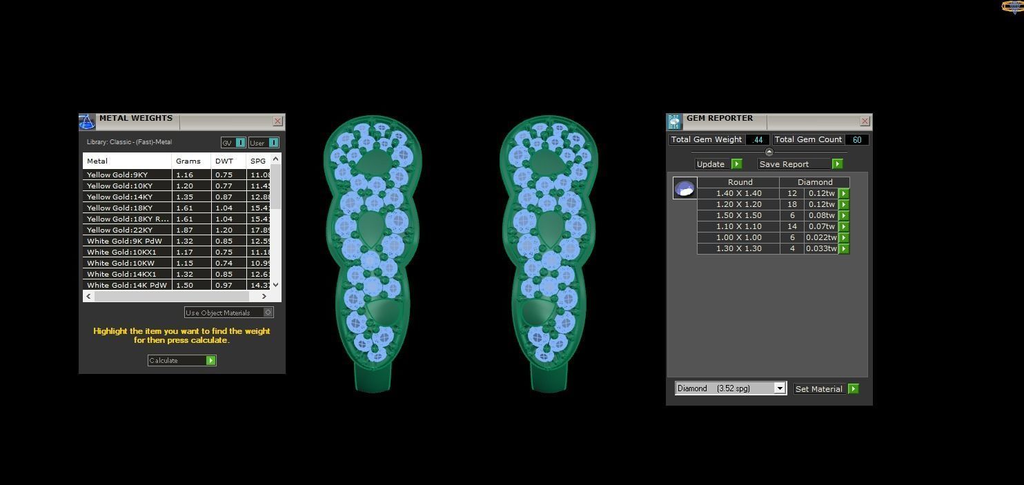 Woman Fancy Earring 3dm STL OBJ FBX Renders Details 3D print model_3