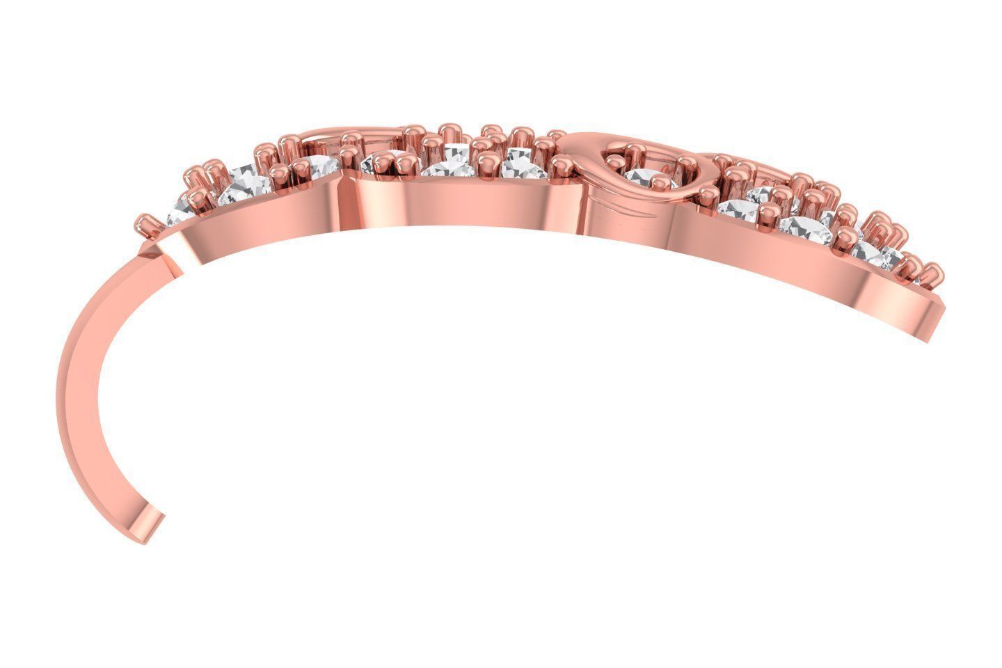 Woman Fancy Earring 3dm STL OBJ FBX Renders Details 3D print model_2