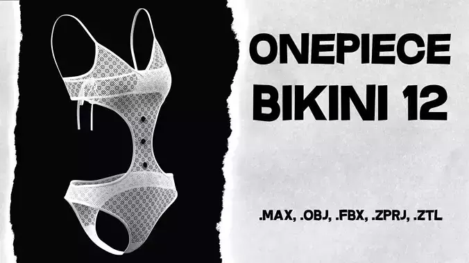 One Piece Bikini 12 Low-poly 3D model