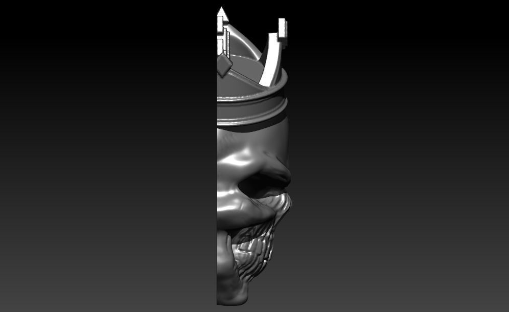Crown Skull 3D print model_2