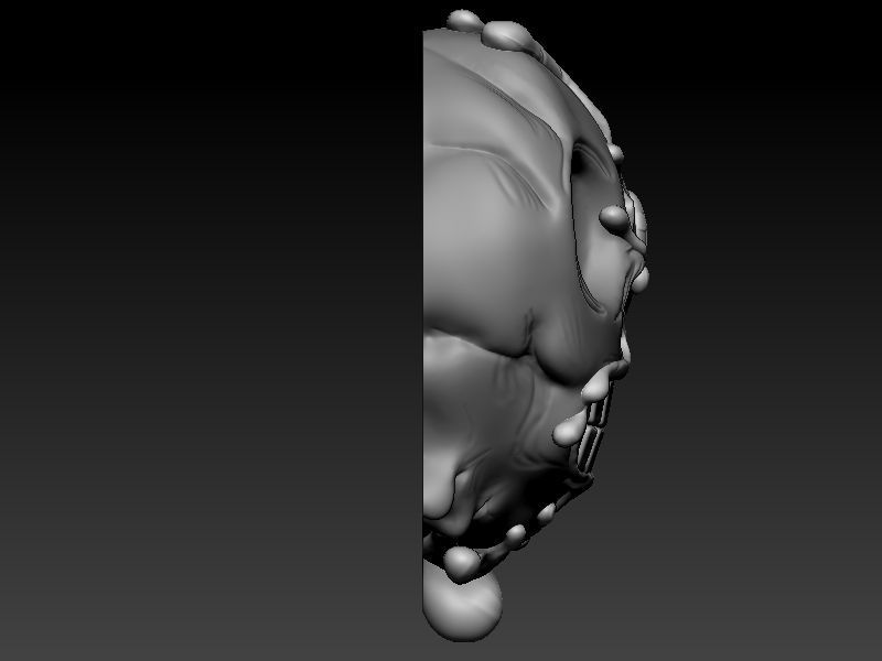 Scary ice emoji 3D print model_2