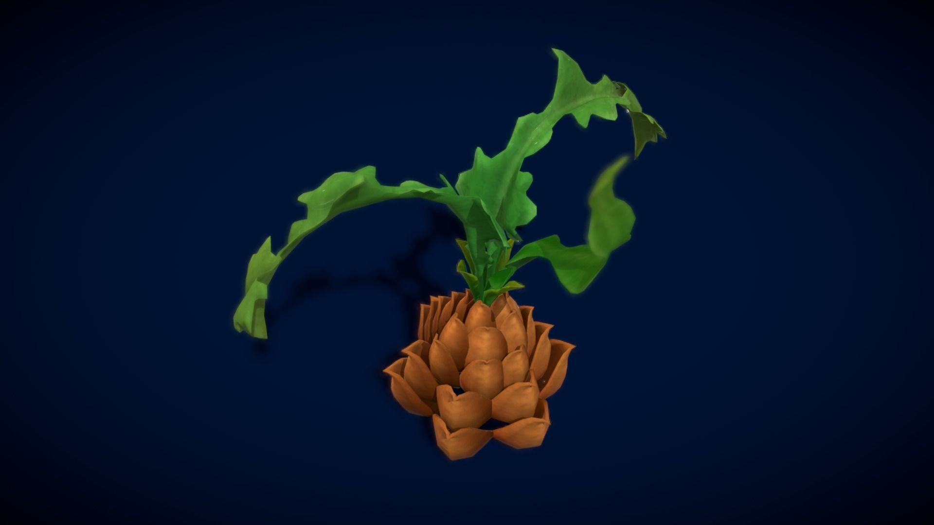 Cartoon Seaweed 8 Low-poly 3D model_14