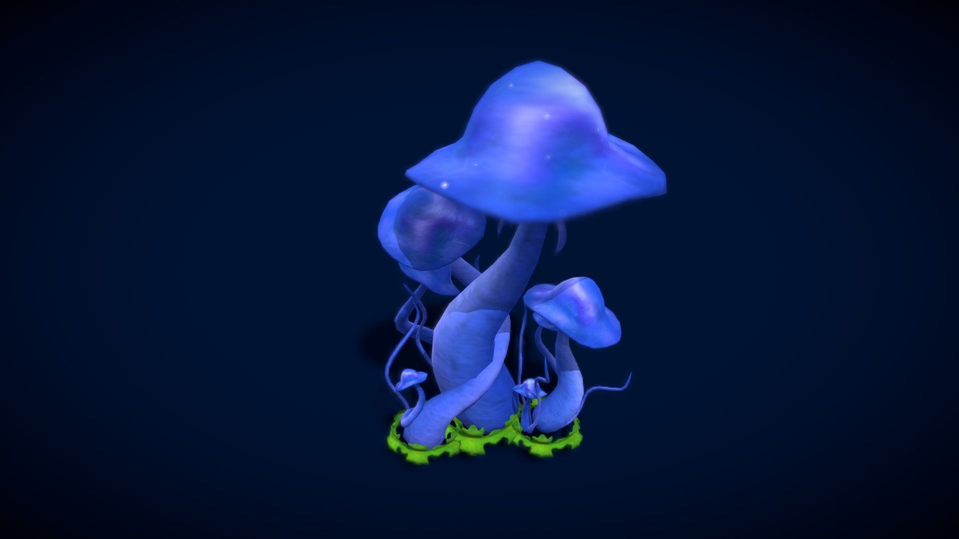 Cartoon Seaweed 8 Low-poly 3D model_21