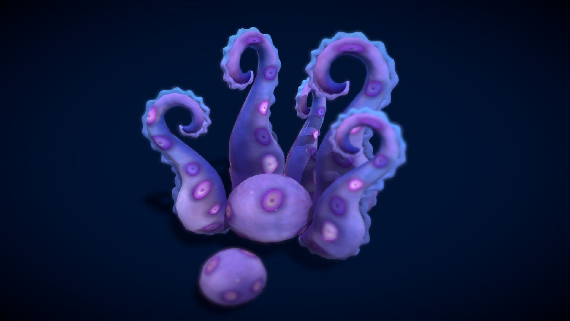 Cartoon Seaweed 8 Low-poly 3D model_5