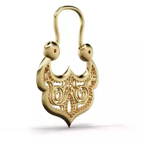 Women earrings with an ornament