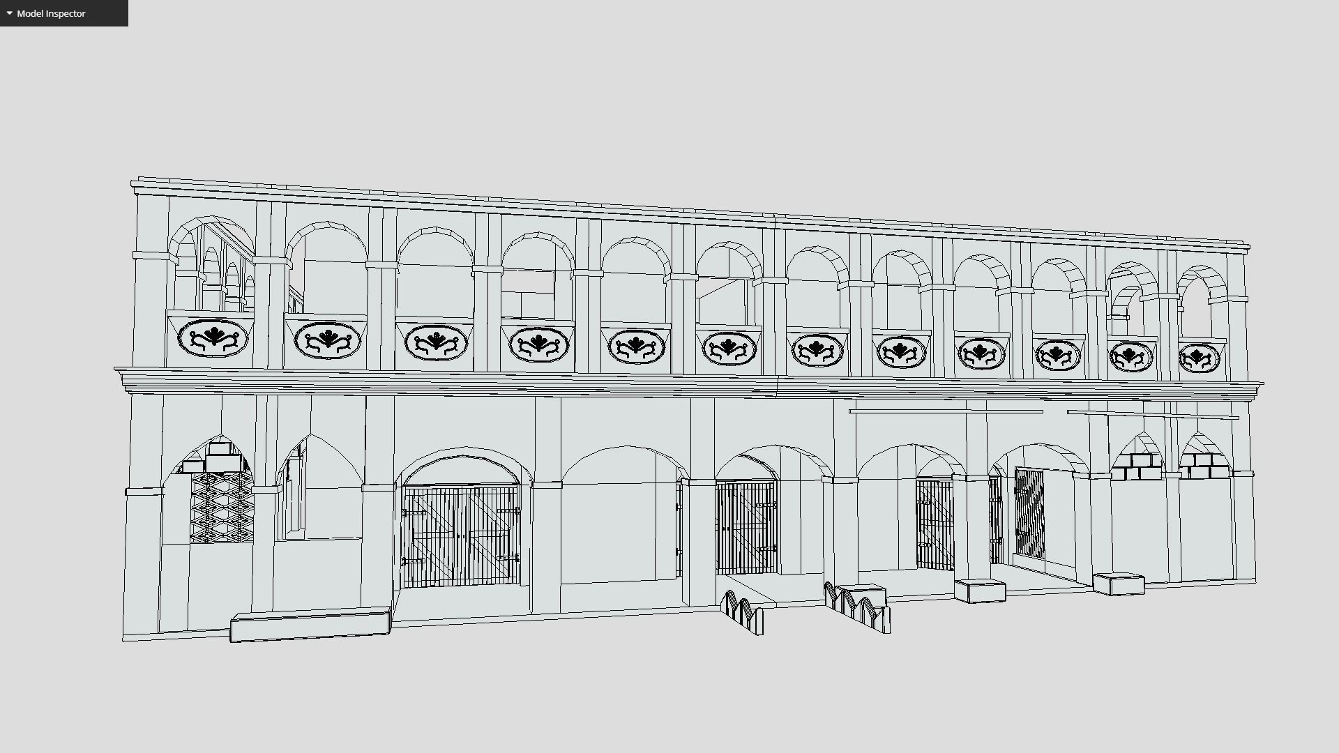 Old Building Low-poly 3D model_1