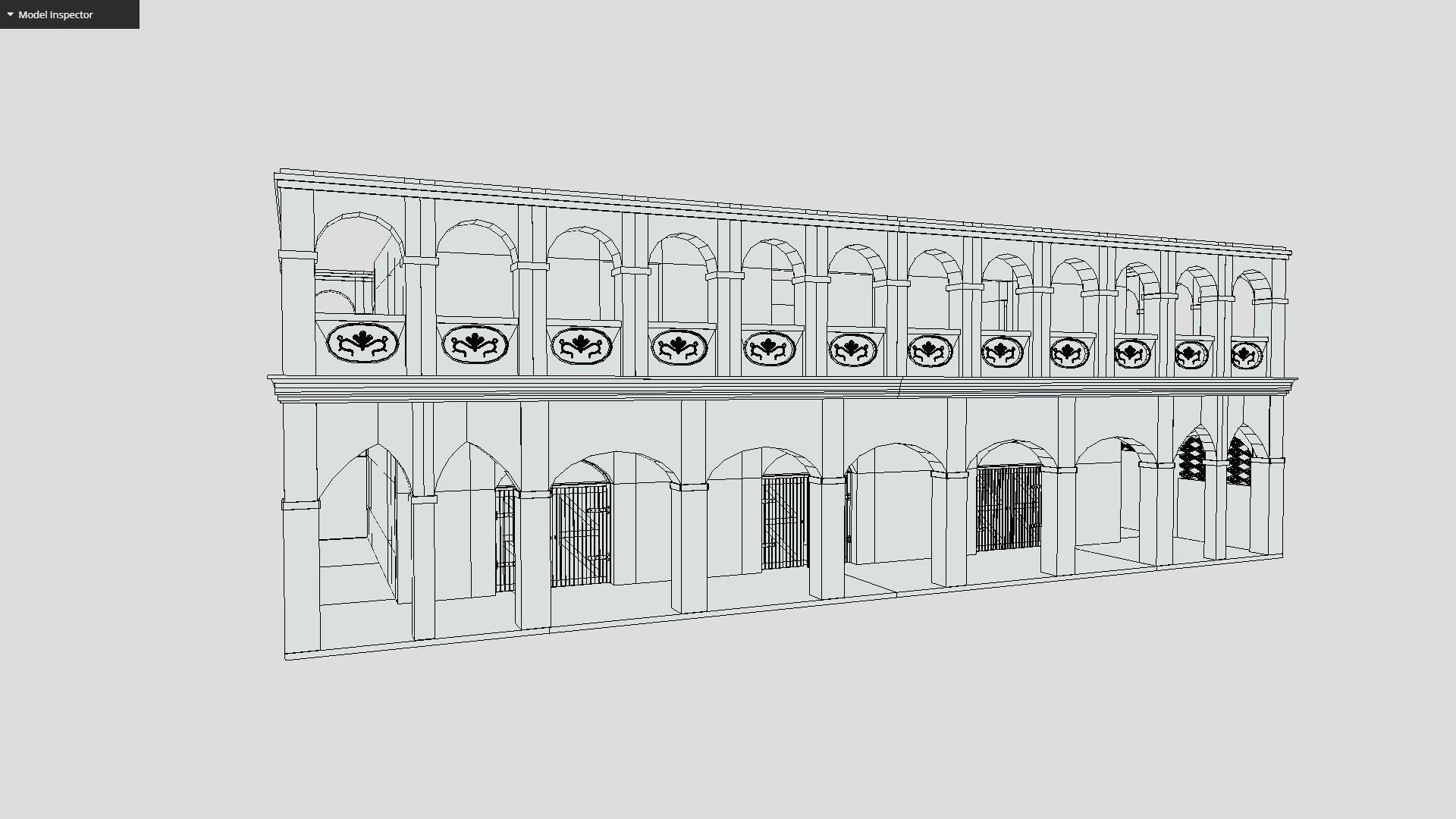 Old Building Low-poly 3D model_5