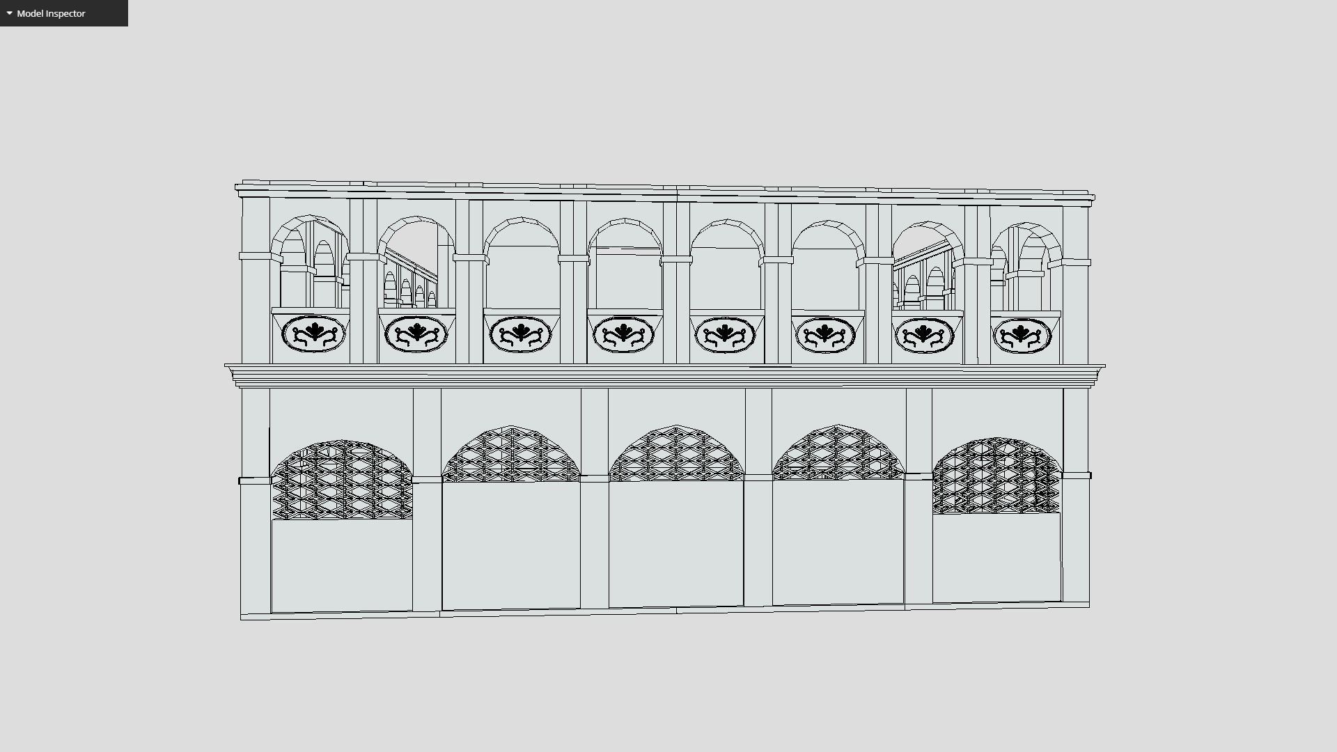 Old Building Low-poly 3D model_11