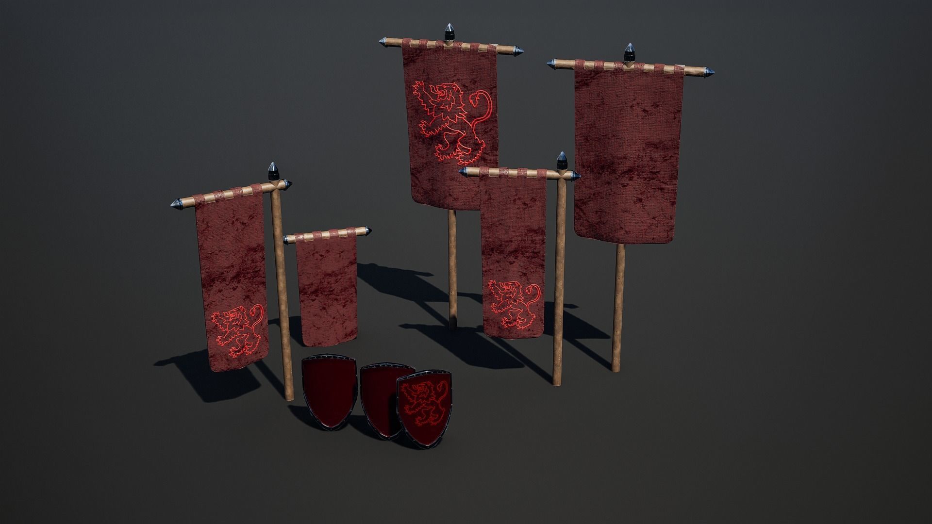 Medieval Siege Weapon - Siege Ladder Low-poly 3D model_17