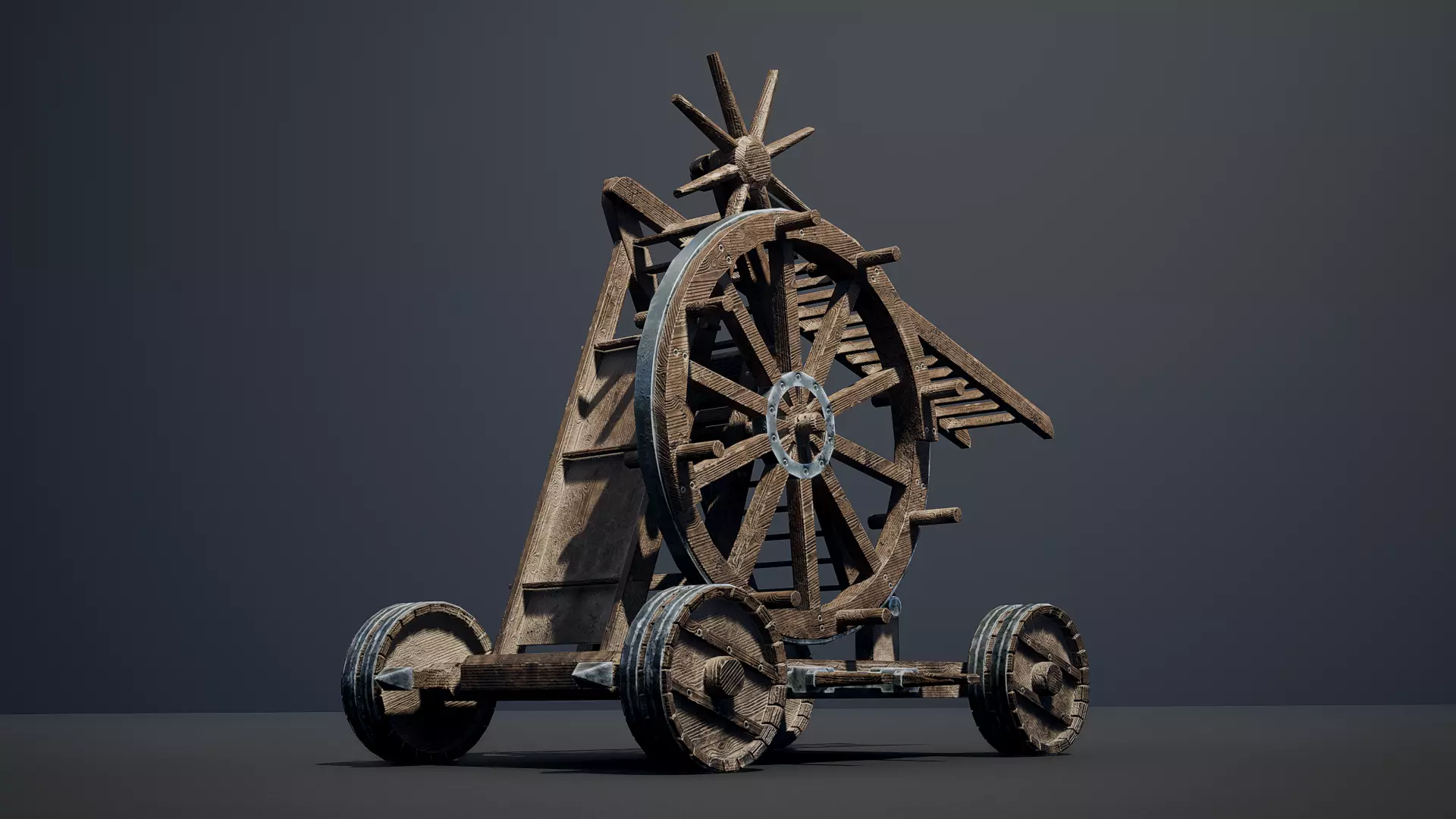 Medieval Siege Weapon - Siege Ladder Low-poly 3D model_0