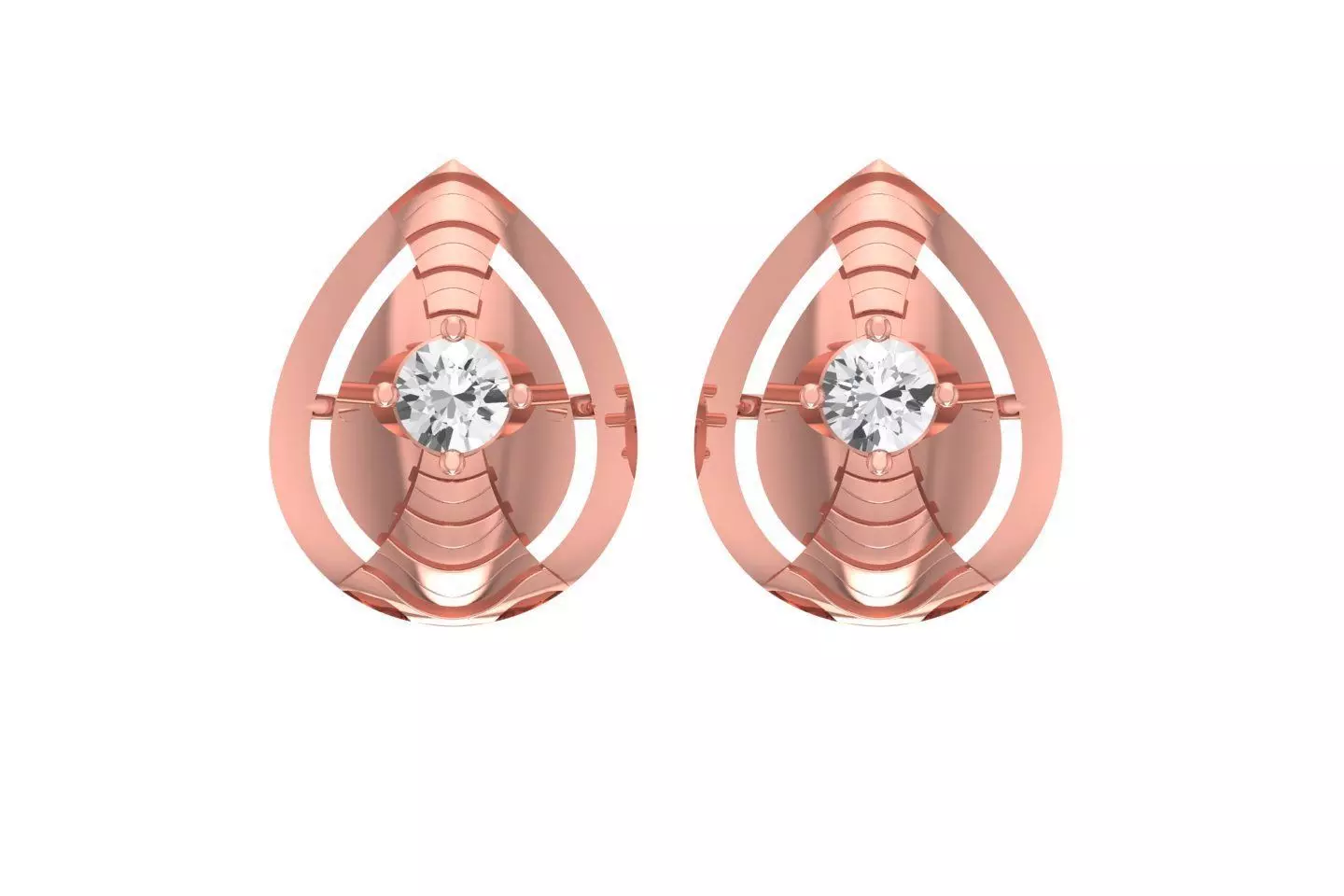 Women Studs Earring 3dm STL OBJ FBX Renders Details 3D print model
