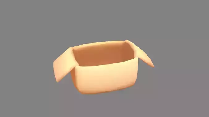 Cartoon cardboard box