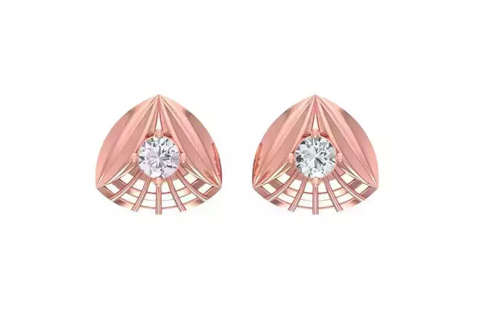 Women Studs Earring 3dm STL OBJ FBX Renders Details
