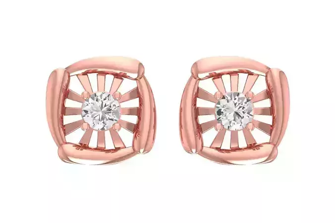 Women Studs Earring 3dm STL OBJ FBX Renders Details