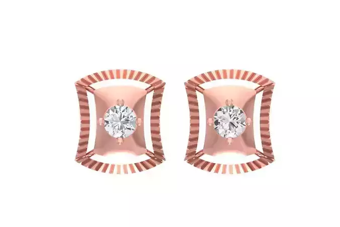 Women Studs Earring 3dm STL OBJ FBX Renders Details