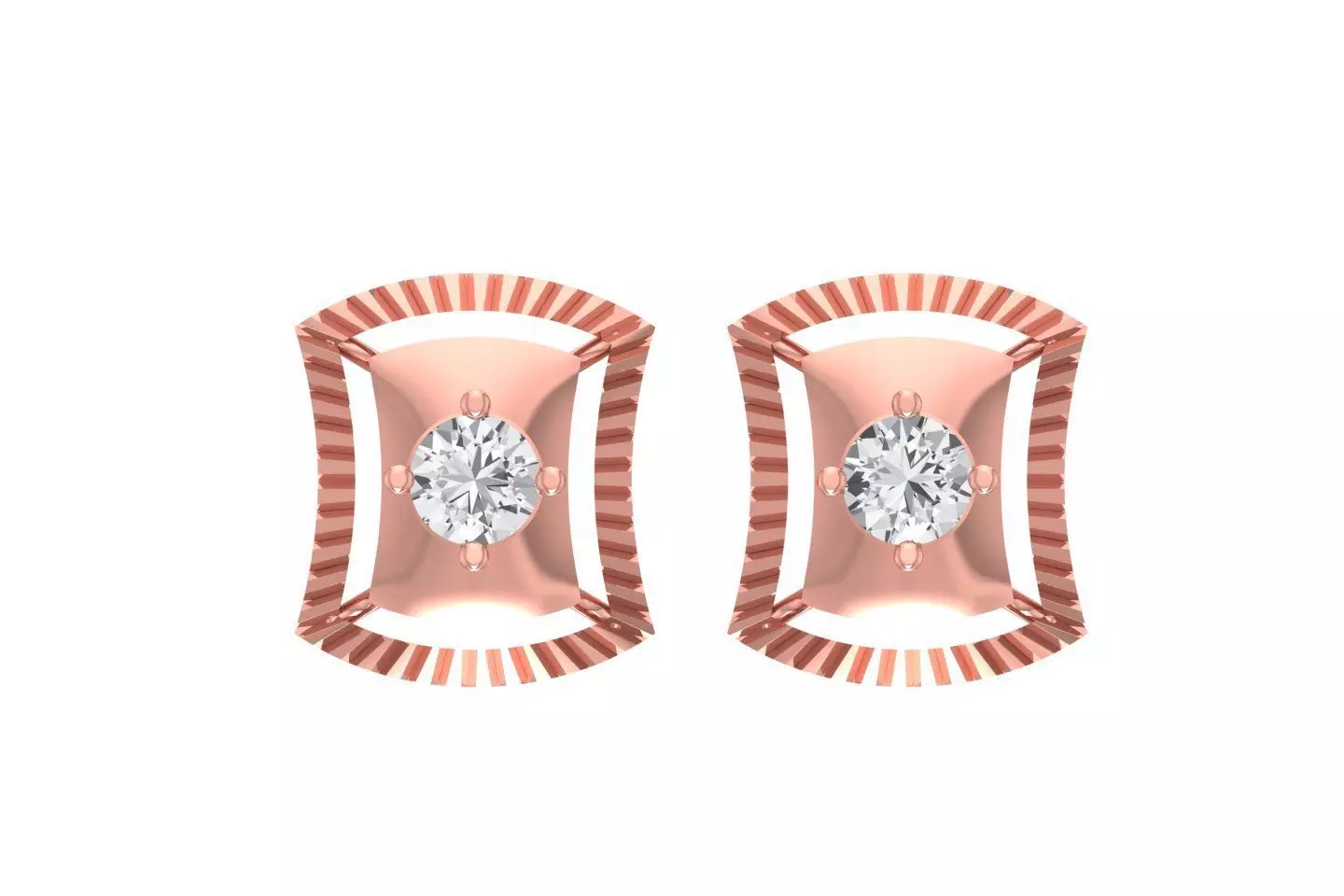 Women Studs Earring 3dm STL OBJ FBX Renders Details 3D print model