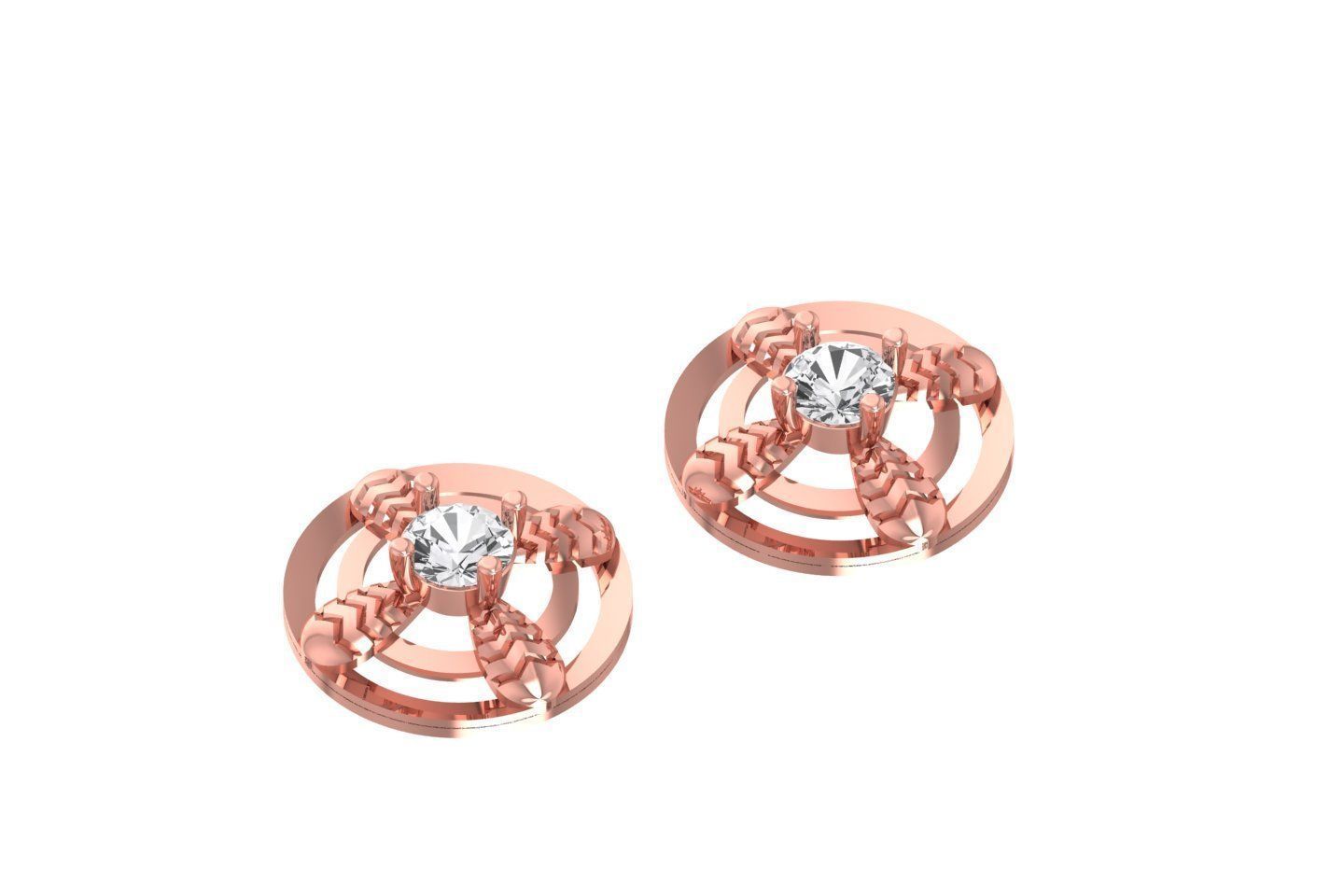 Women Studs Earring 3dm STL OBJ FBX Renders Details 3D print model_1