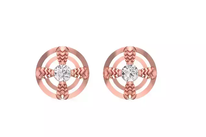 Women Studs Earring 3dm STL OBJ FBX Renders Details