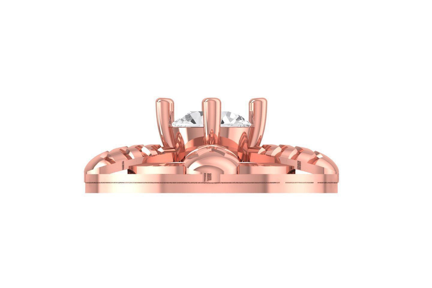 Women Studs Earring 3dm STL OBJ FBX Renders Details 3D print model_2