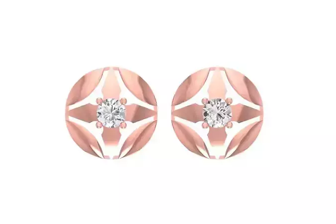 Women Studs Earring 3dm STL OBJ FBX Renders Details
