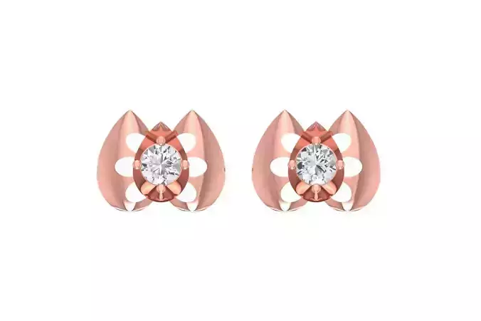 Women Studs Earring 3dm STL OBJ FBX Renders Details