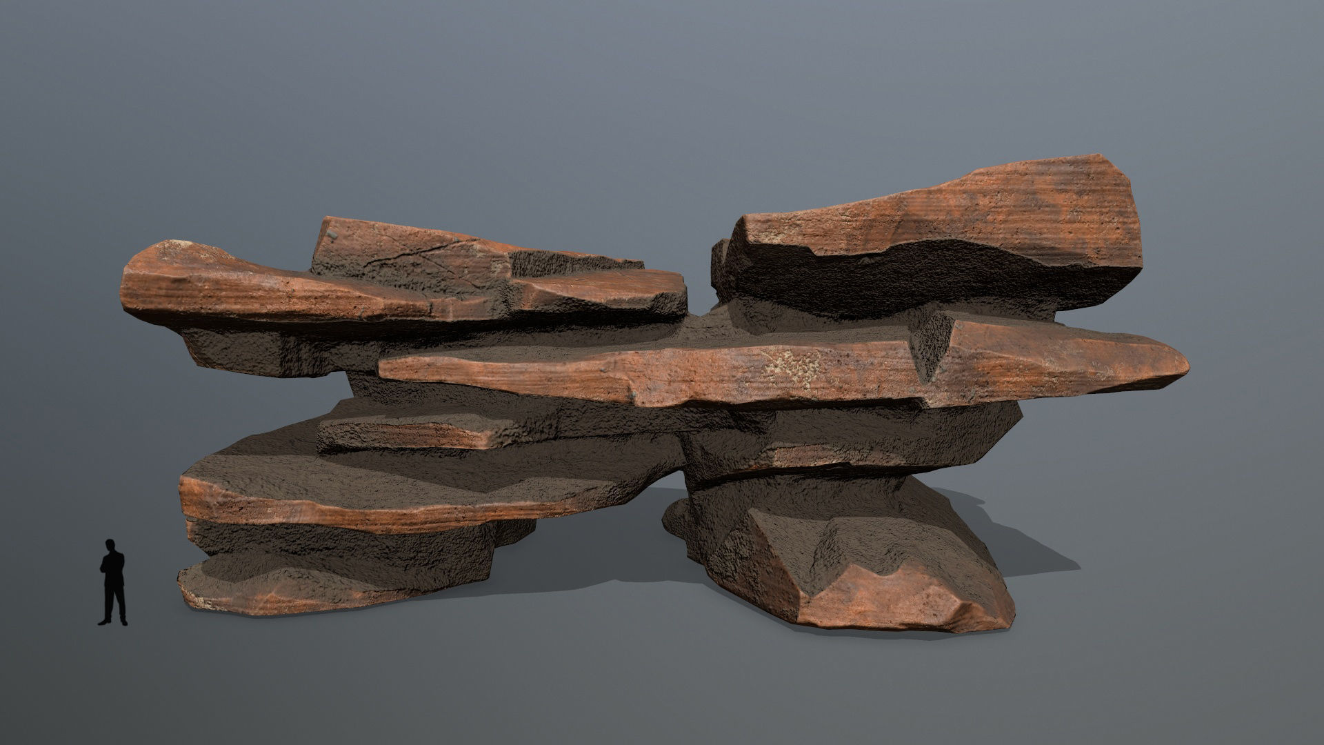 desert rocks Low-poly 3D model_12