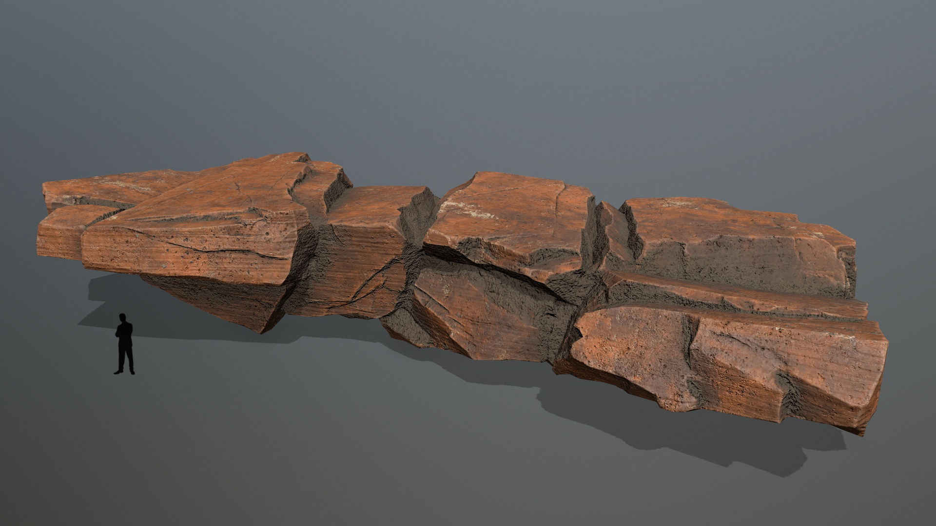 desert rocks Low-poly 3D model_9