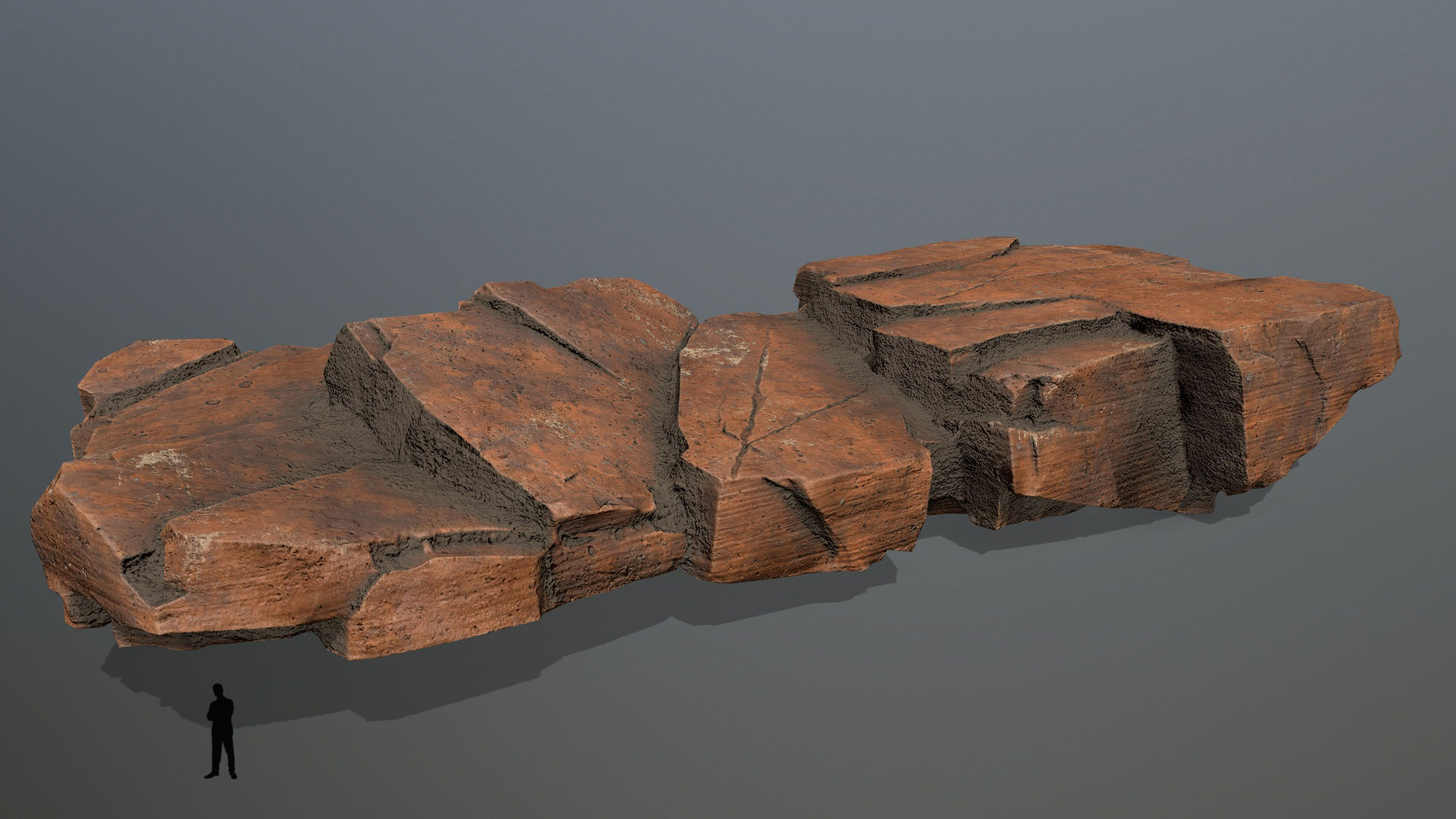 desert rocks Low-poly 3D model_11