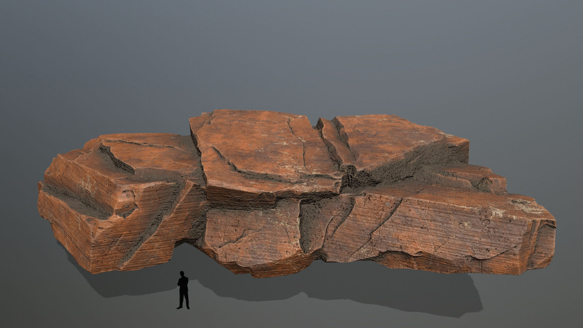 desert rocks Low-poly 3D model_8