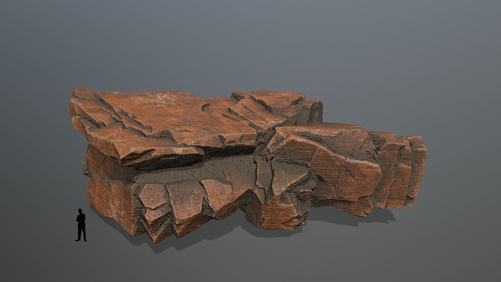desert rocks Low-poly 3D model_7
