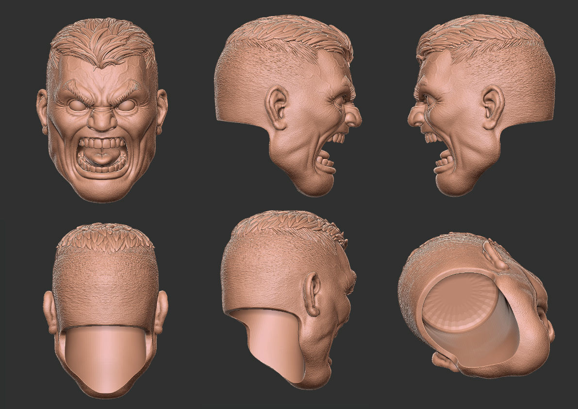 Hulk Head 3D print model_4