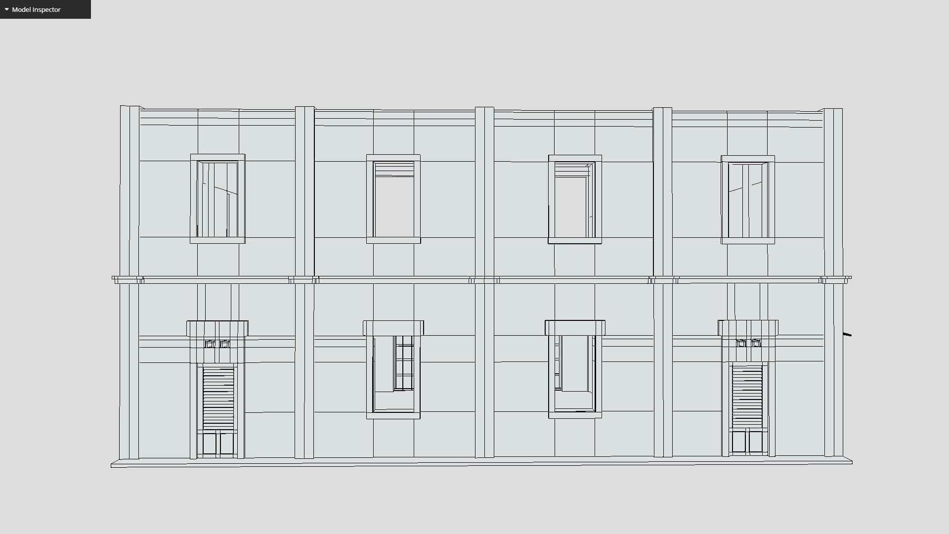 Old Building Low-poly 3D model_5