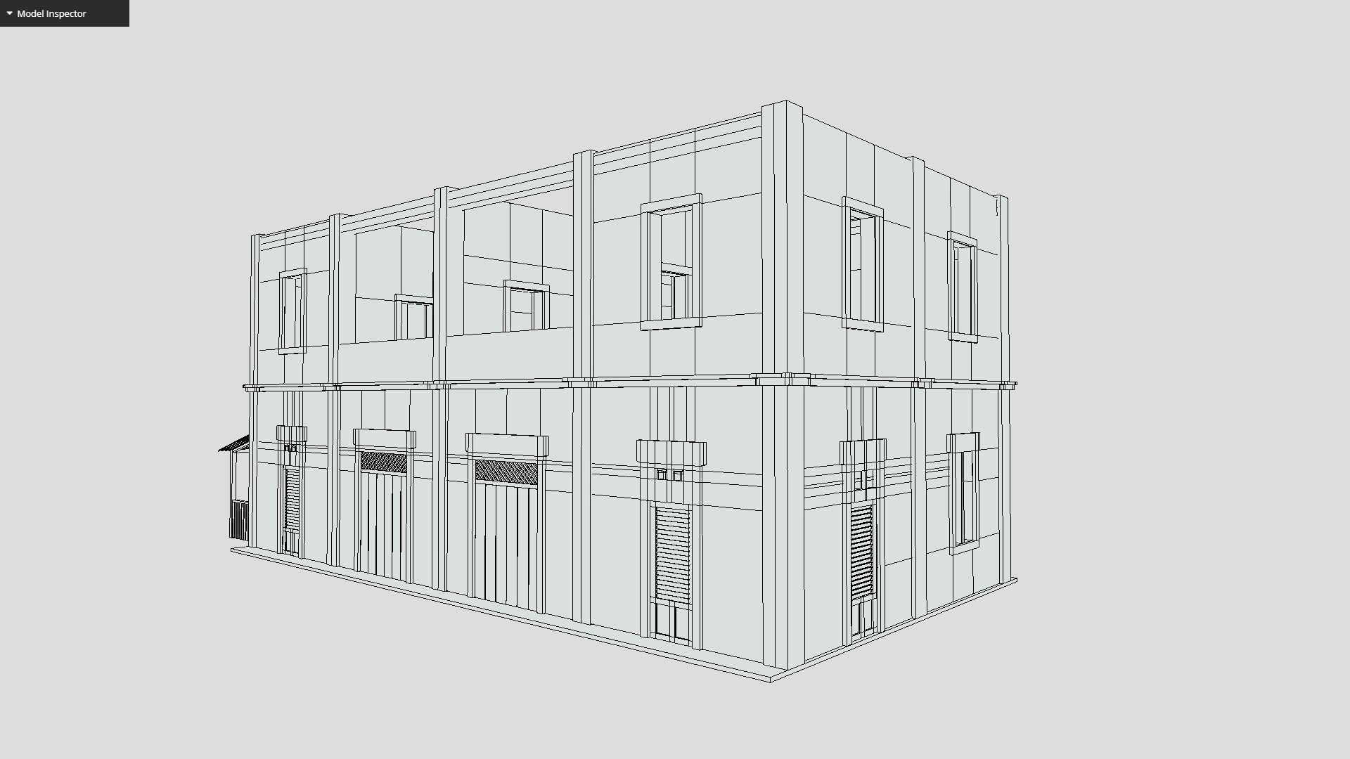 Old Building Low-poly 3D model_11