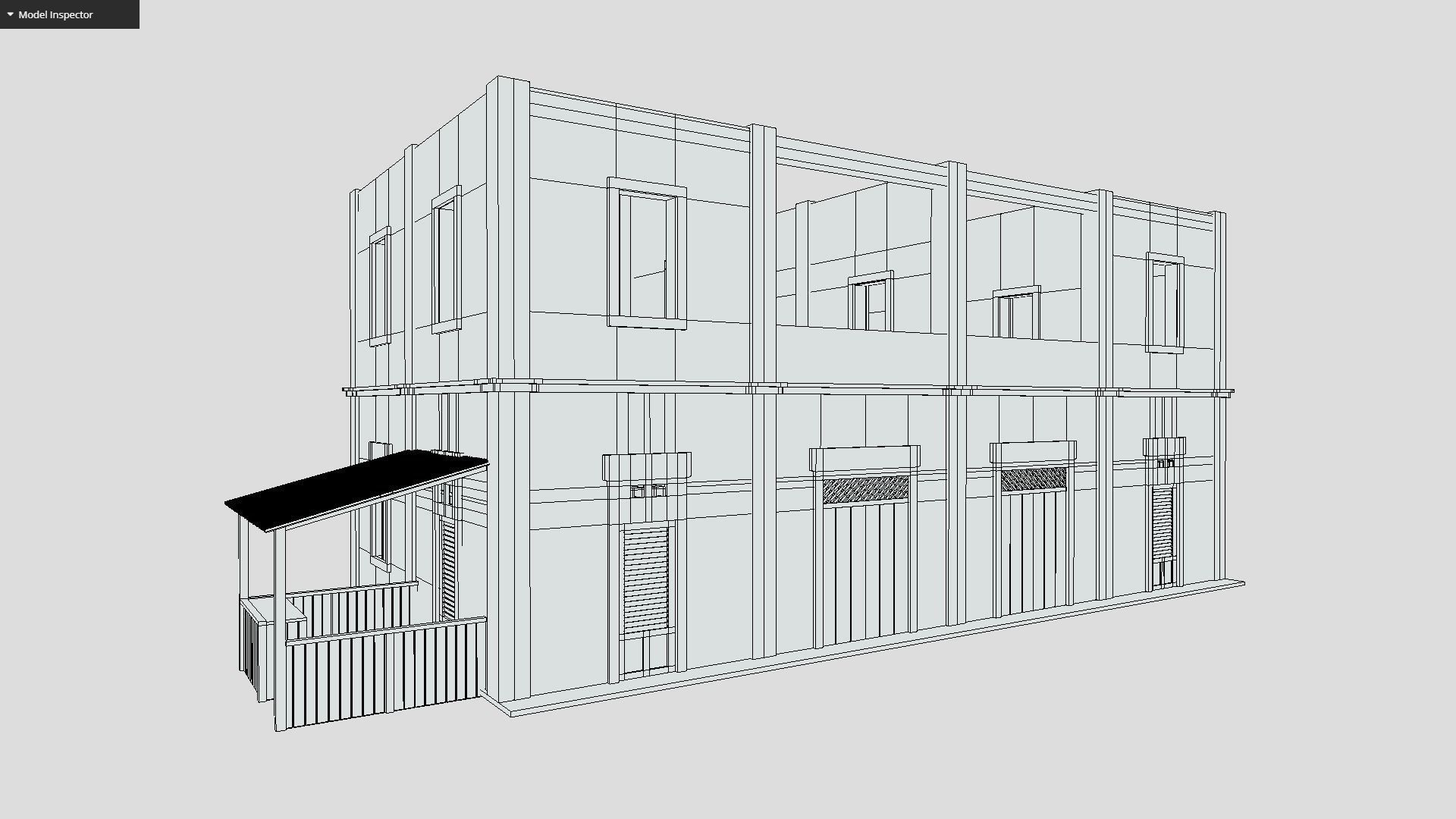 Old Building Low-poly 3D model_1