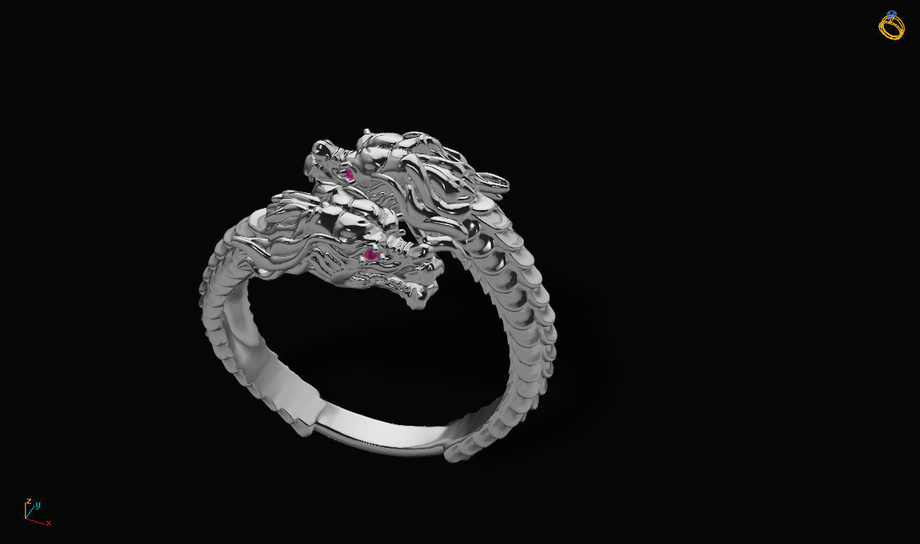 Dragon Ring 3D print model_9