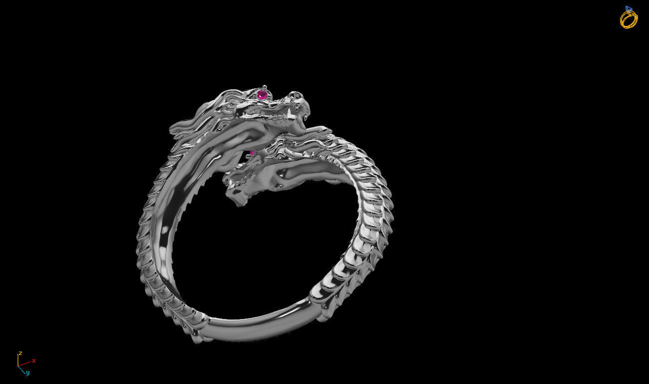 Dragon Ring 3D print model_8