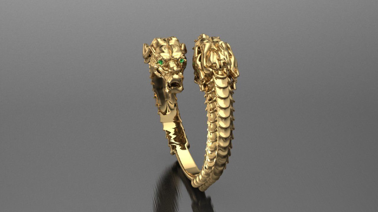 Dragon Ring 3D print model_7