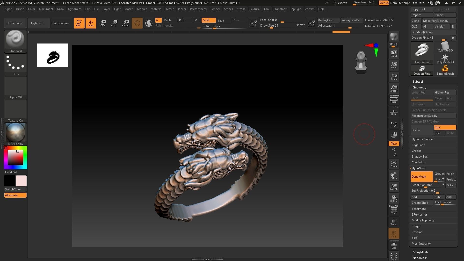Dragon Ring 3D print model_10
