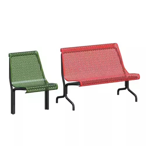 Contour bench metal 3D model