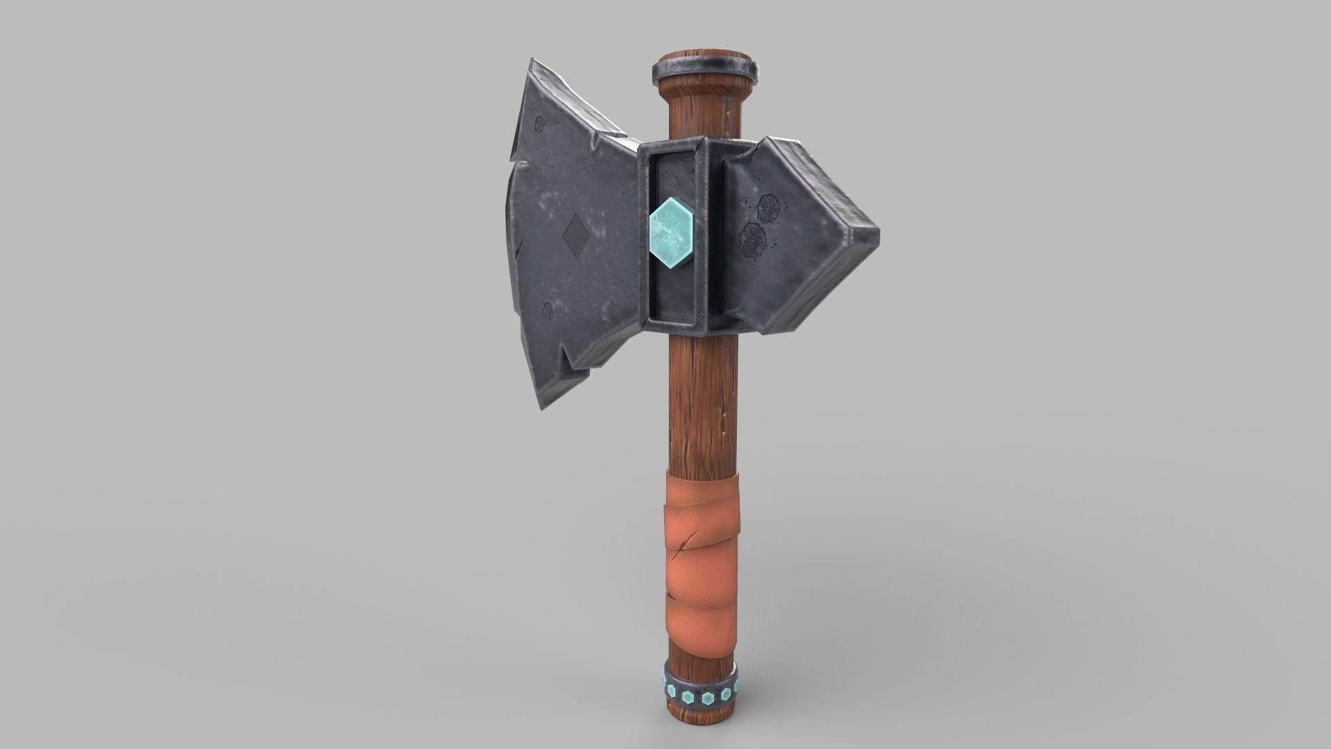 Battle Axe 3D model_1