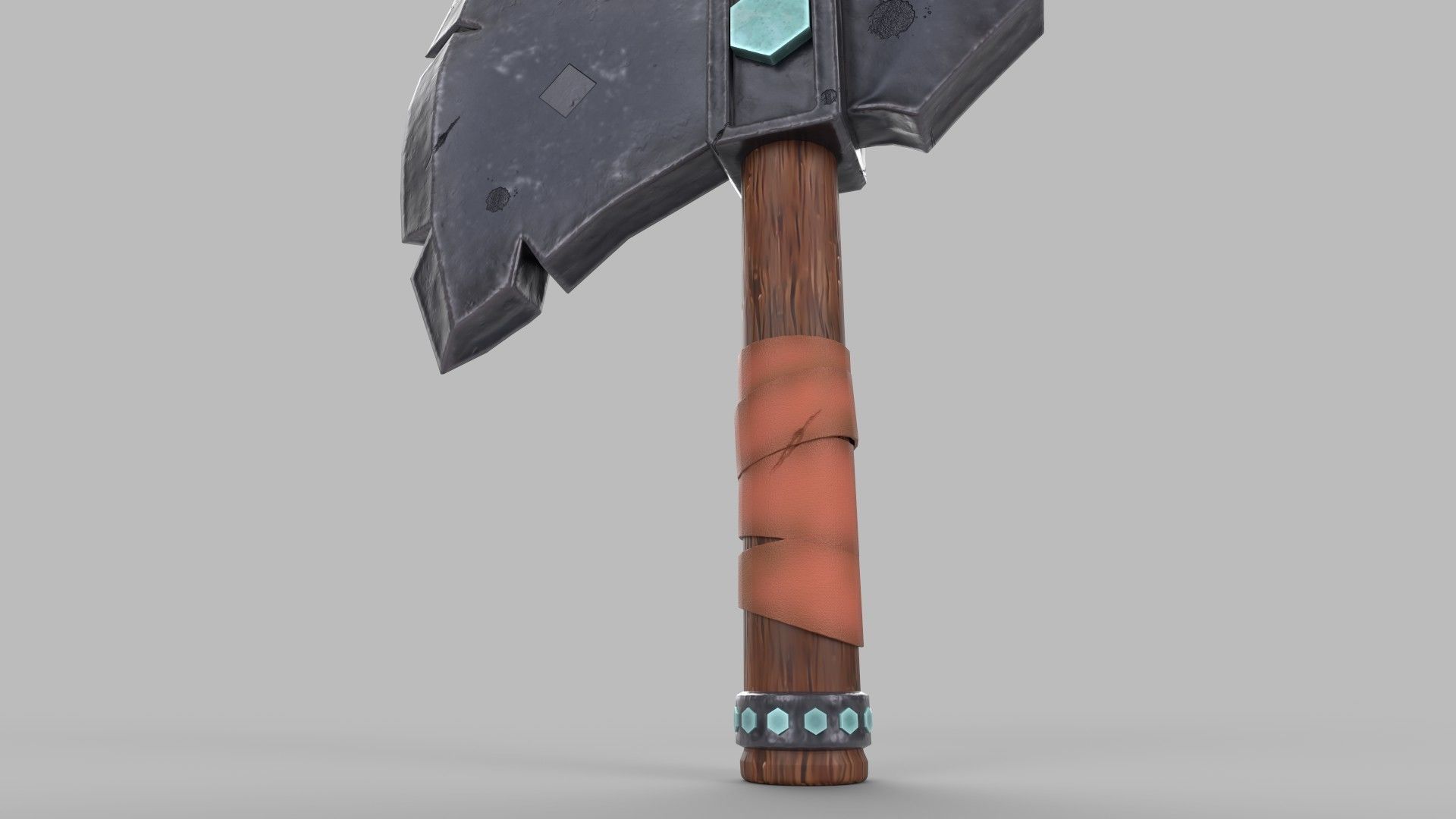 Battle Axe 3D model_2