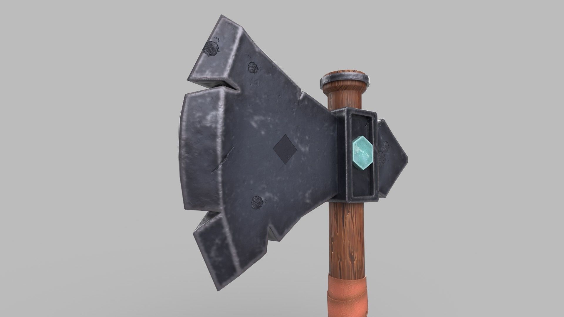 Battle Axe 3D model_5