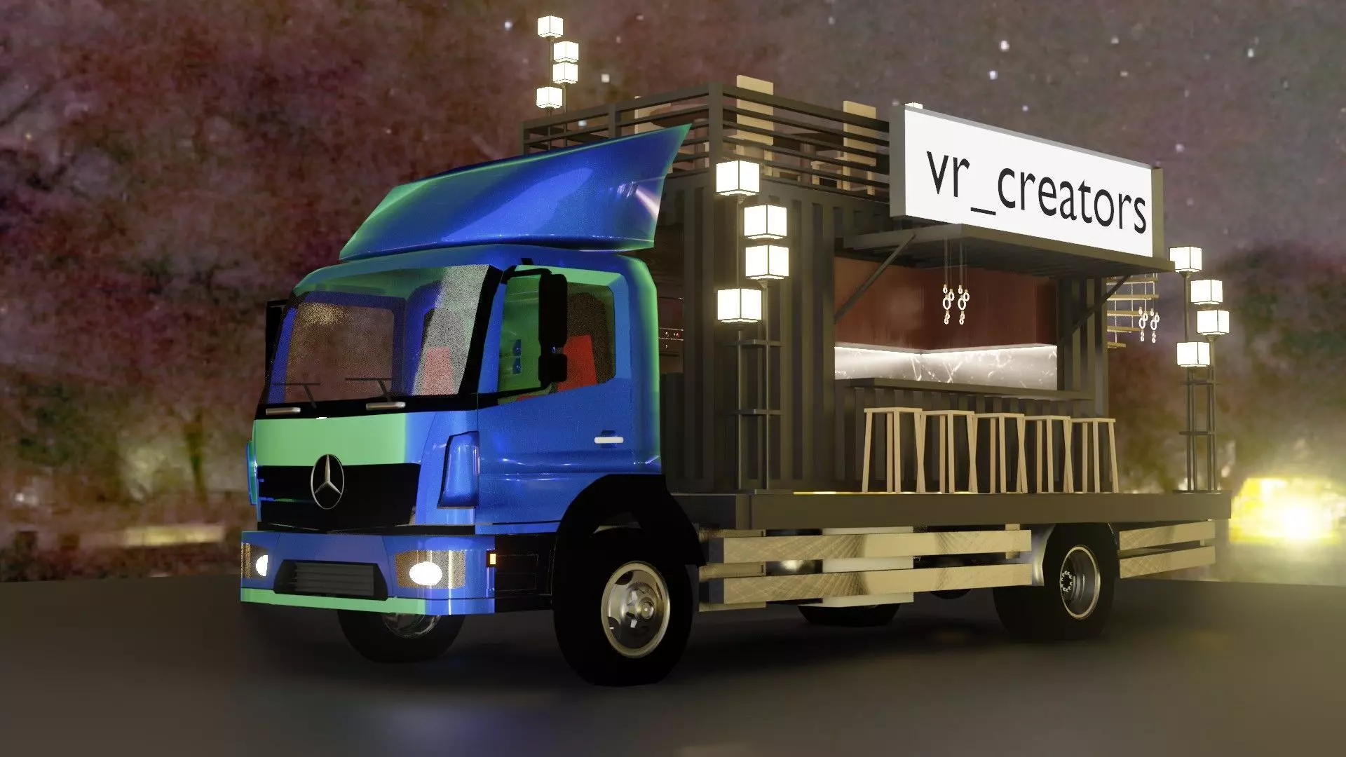 truck cafe Free 3D model
