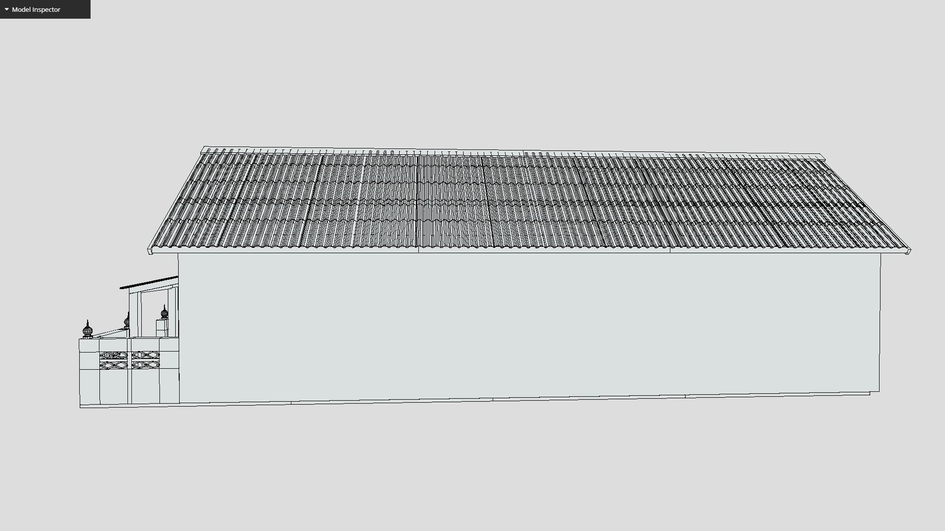 Small White Building Low-poly 3D model_5