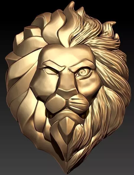 Lion Brooches 3D Printing 3D print model_0