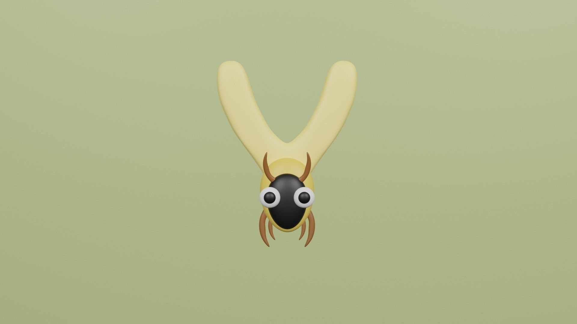 Cartoon Animal Alphabet Low-poly 3D model_25