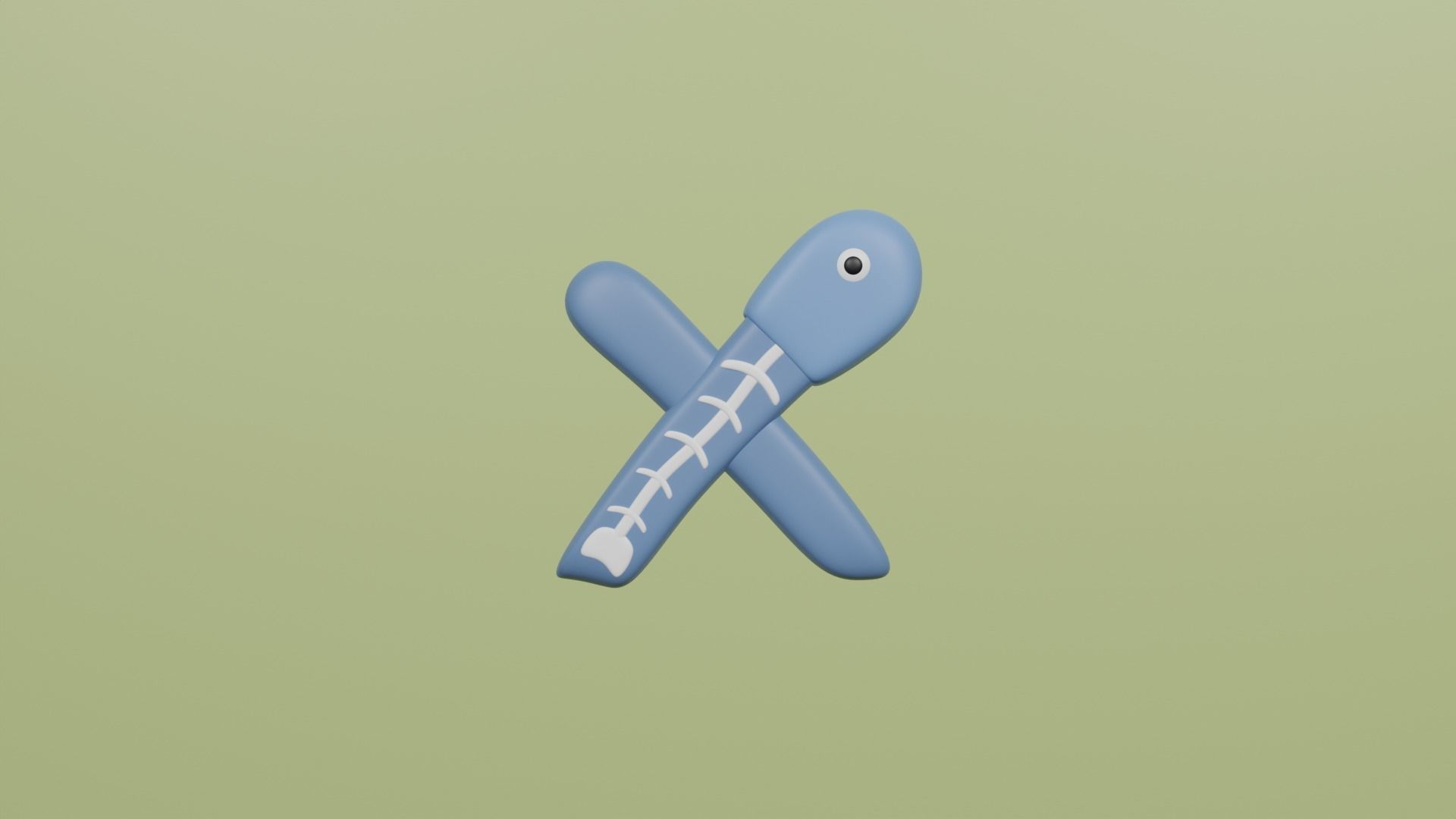 Cartoon Animal Alphabet Low-poly 3D model_24