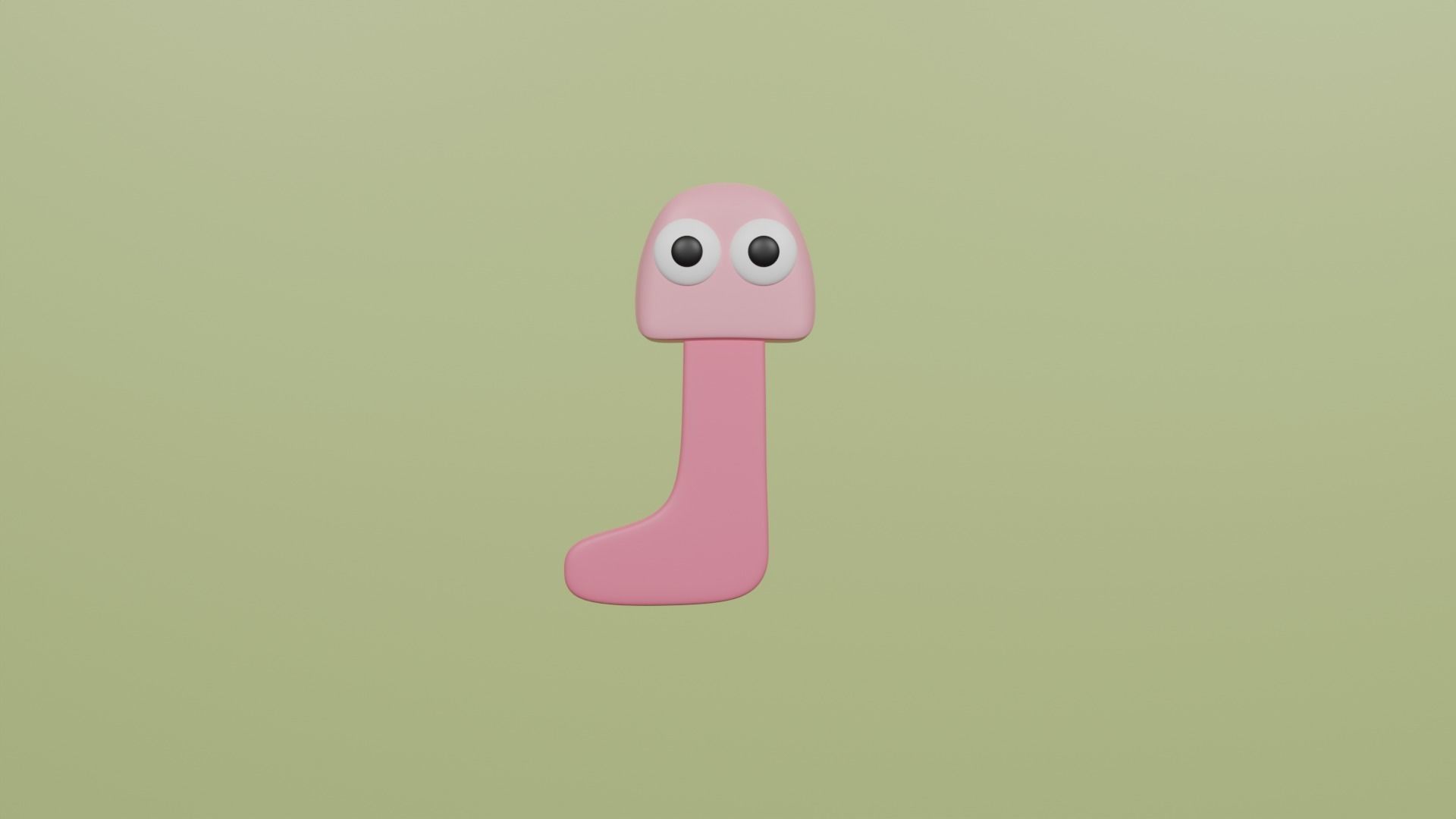 Cartoon Animal Alphabet Low-poly 3D model_10