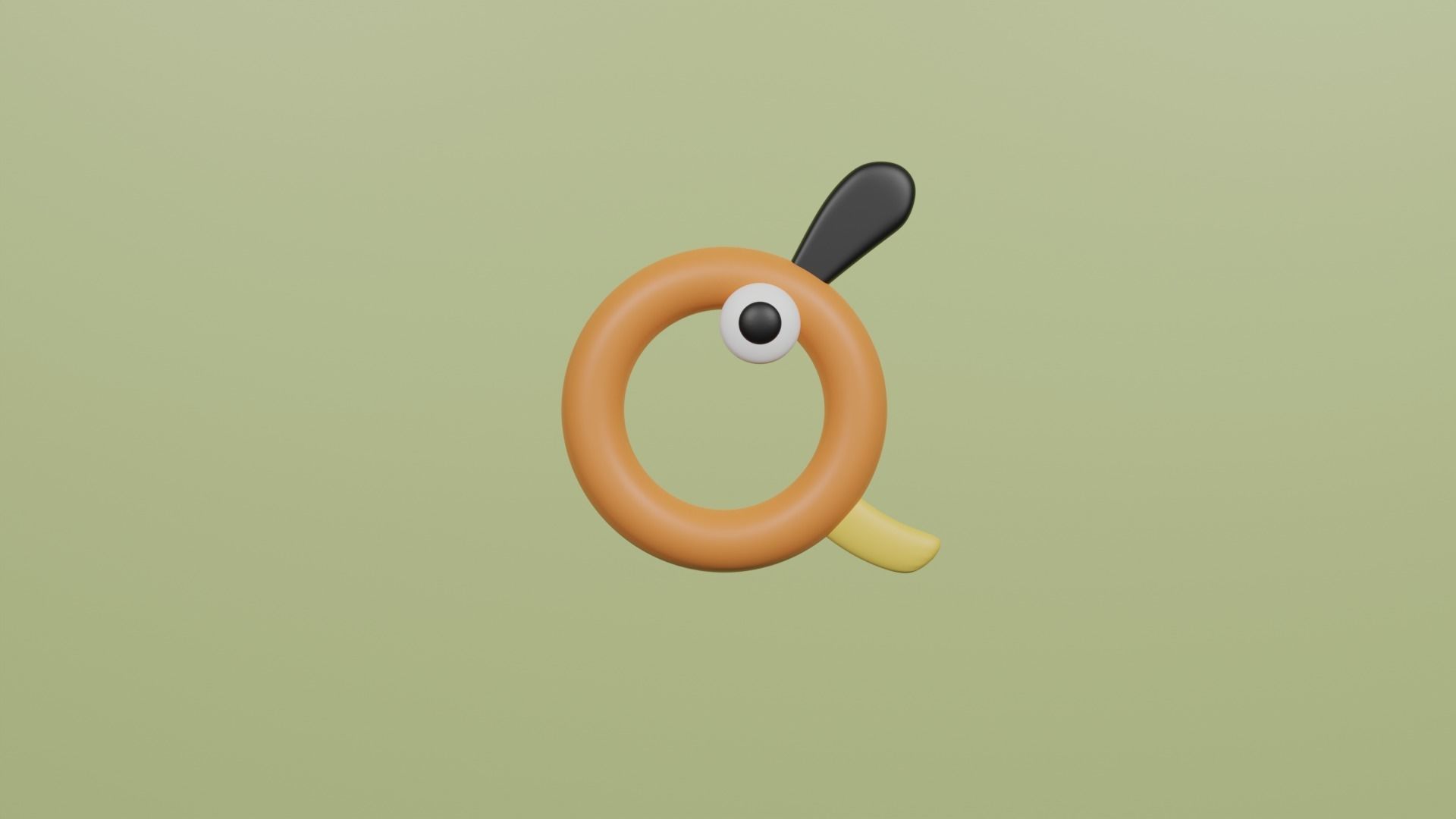 Cartoon Animal Alphabet Low-poly 3D model_17