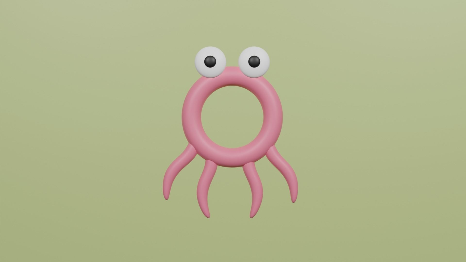 Cartoon Animal Alphabet Low-poly 3D model_15